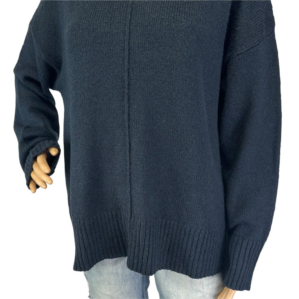 J. Crew Mockneck Boyfriend Sweater Deep Indigo CP356 Size L - Picture 7 of 11